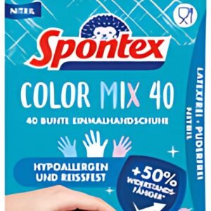 Spontex Gant en nitrile Colormix, taille: L, assorti