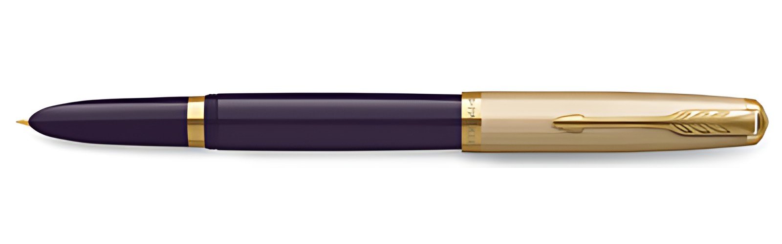 PARKER Stylo plume Parker 51 Prune 18K G.C., plume: F