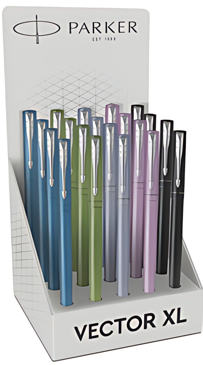 PARKER Stylo plume VECTOR XL, présentoir de 20