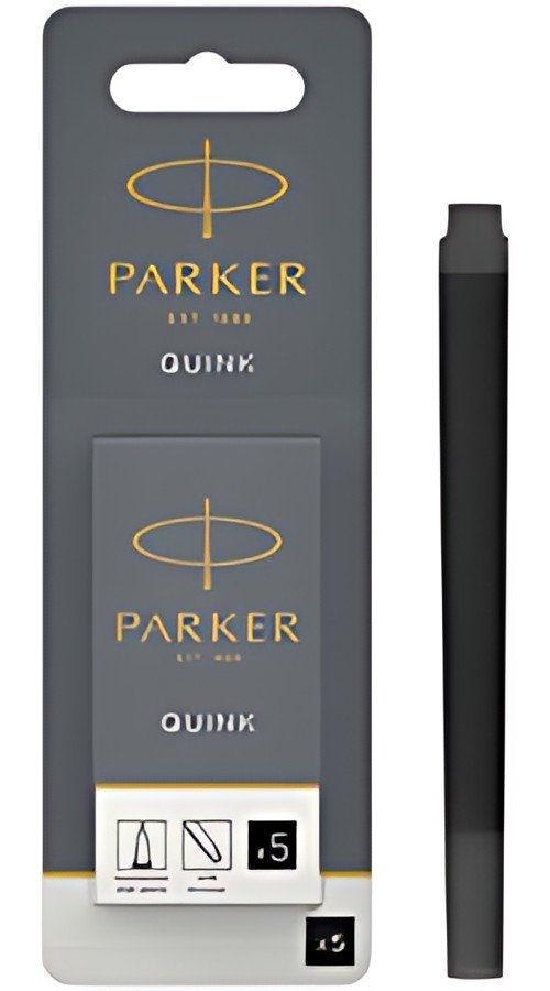PARKER Cartouche d'encre longue QUINK, en blister, noir