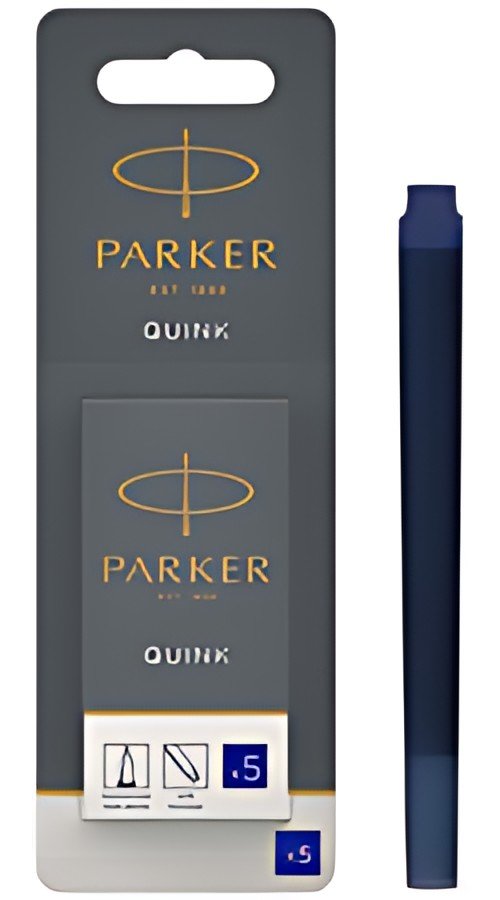 PARKER Cartouche d'encre longue QUINK, en blister, bleu