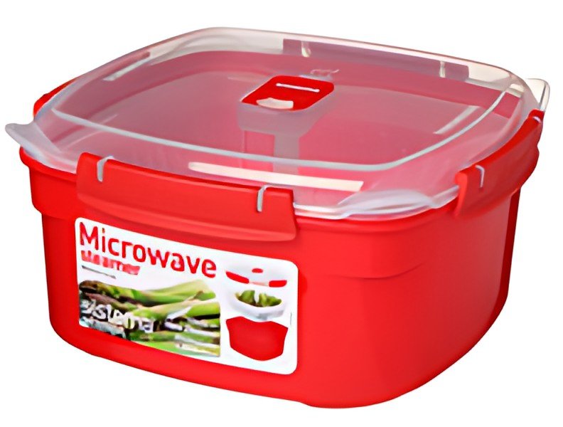 Sistema Boîte pour micro-ondes MEDIUM STEAMER, 2,4 l, rouge