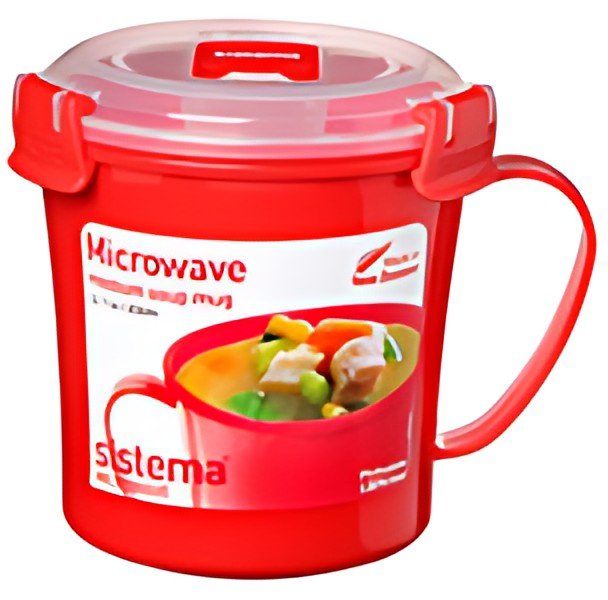 Sistema Boîte pour micro-ondes MEDIUM SOUP MUG, 650ml, rouge