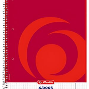 herlitz Cahier à spirales x.book, A4, 160 pages, quadrillé