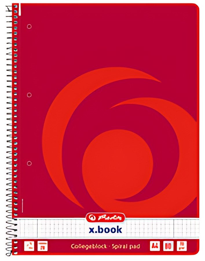 herlitz Cahier à spirales x.book, A4, 160 pages, quadrillé