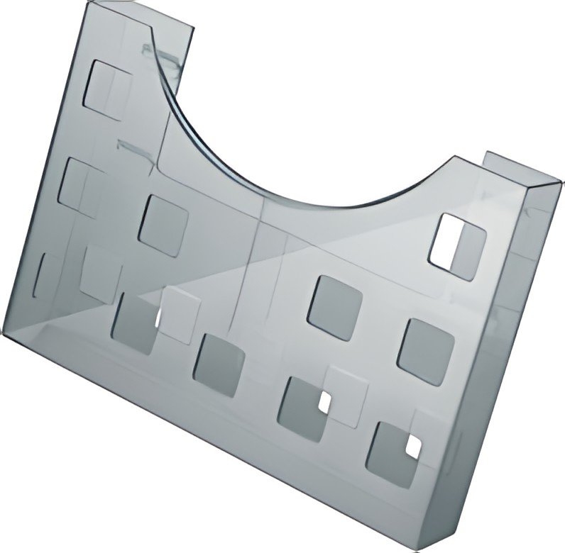 helit Porte-brochures "the grid", A5/2x A6, gris transparent