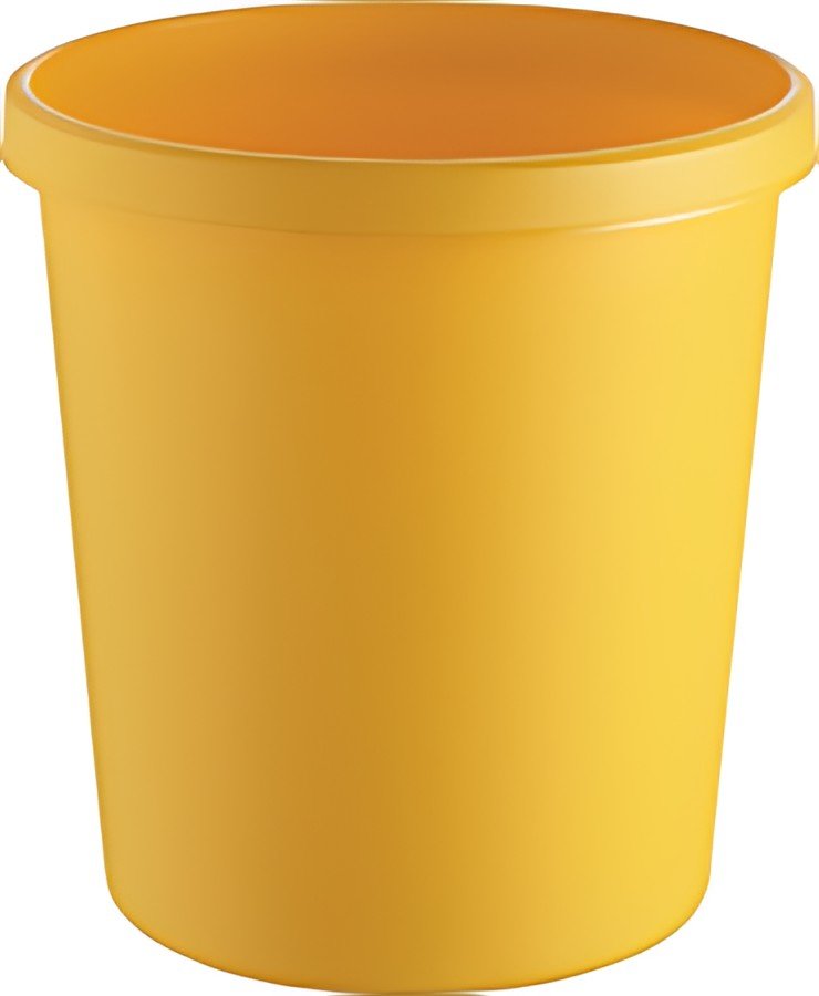 helit Corbeille à papier "the german", 18 litres, PE, jaune