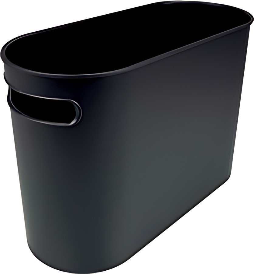 helit Corbeille à papier "the oval", 22 litres, PS, noir