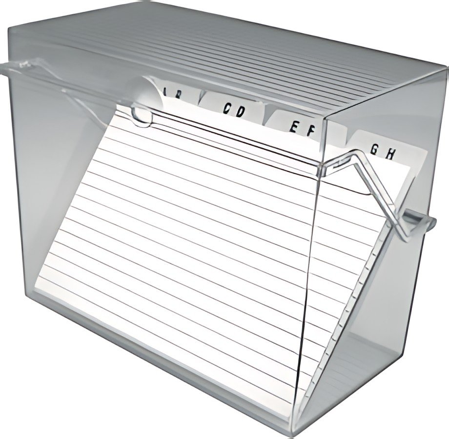 helit Petite boîte à fiches "the index", transparent