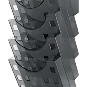 helit Porte-brochures mural "the grid wall" gris transparent