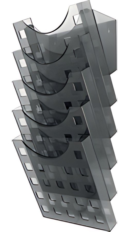 helit Porte-brochures mural "the grid wall" gris transparent