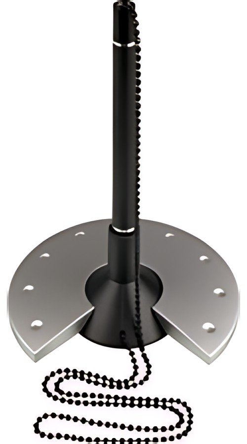helit Porte-stylo Silver "the base", avec chaîne, argent