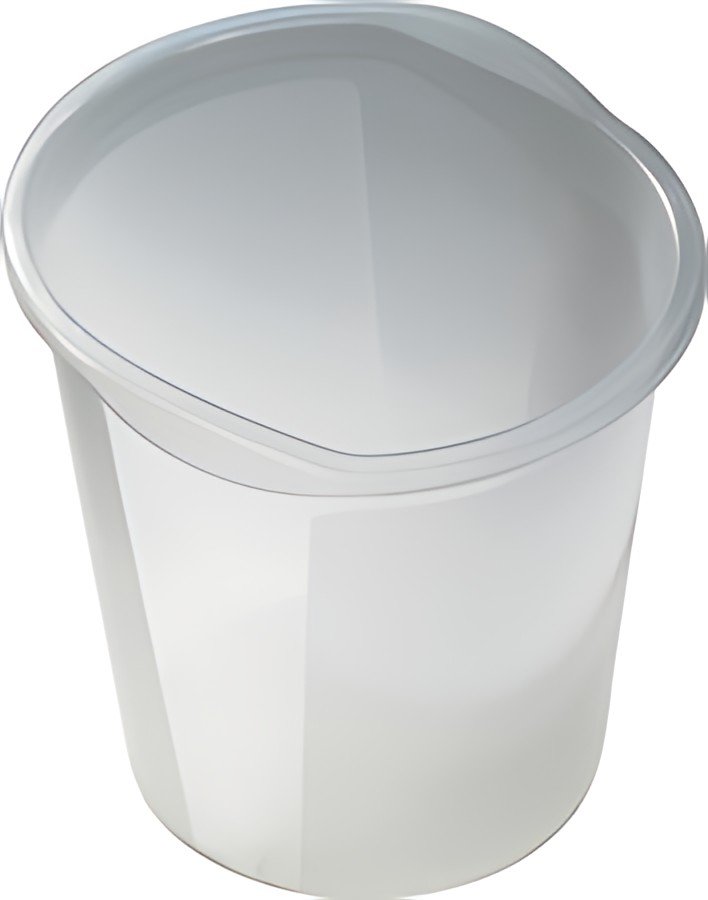 helit Corbeille à papier "the joy", PP, 13 litres, blanc