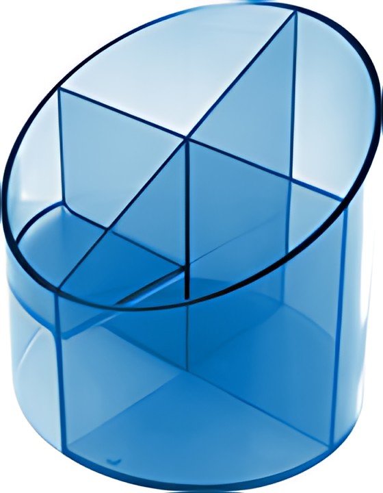 helit Pot multifonction "the cross", 4 compartiments, bleu