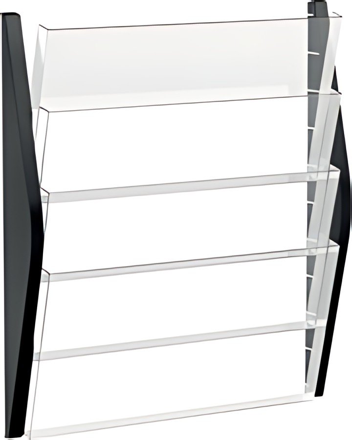 helit Porte-brochures mural "the arc", A3 paysage, noir
