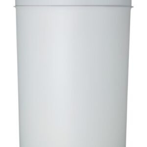 helit Poubelle en métal "the dome", 30 litres, blanc