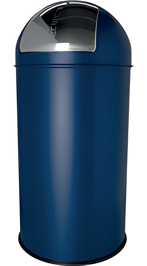 helit Poubelle en métal "the dome", 30 litres, bleu
