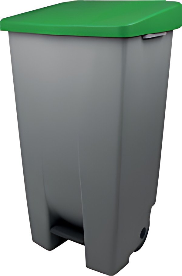 helit Poubelle à pédale "the step chief", 120 litres, vert