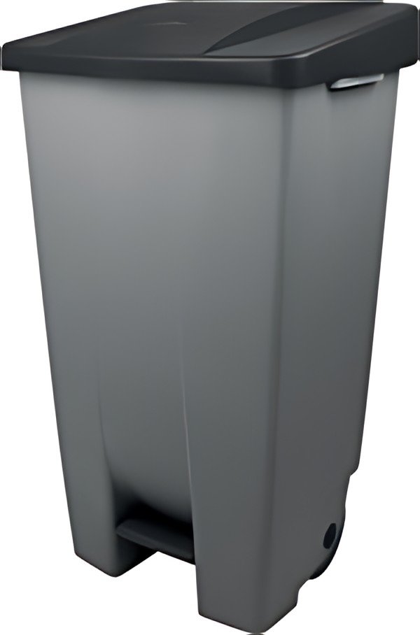 helit Poubelle à pédale "the step chief", 120 litres, noir