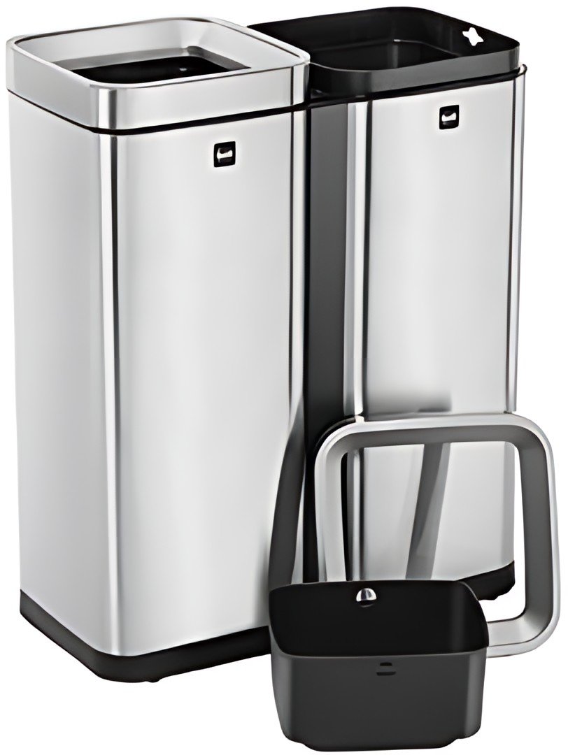 helit Poubelle de tri sélectif "the twin bin", 2 x 30 litres
