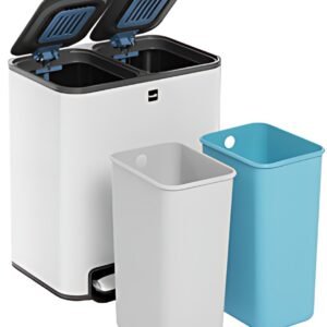 helit Poubelle de tri sélectif "the classy", 2 x 12 litres