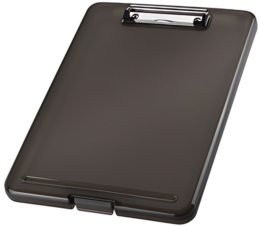 helit Porte-bloc avec compartiment "the clip", A4, gris