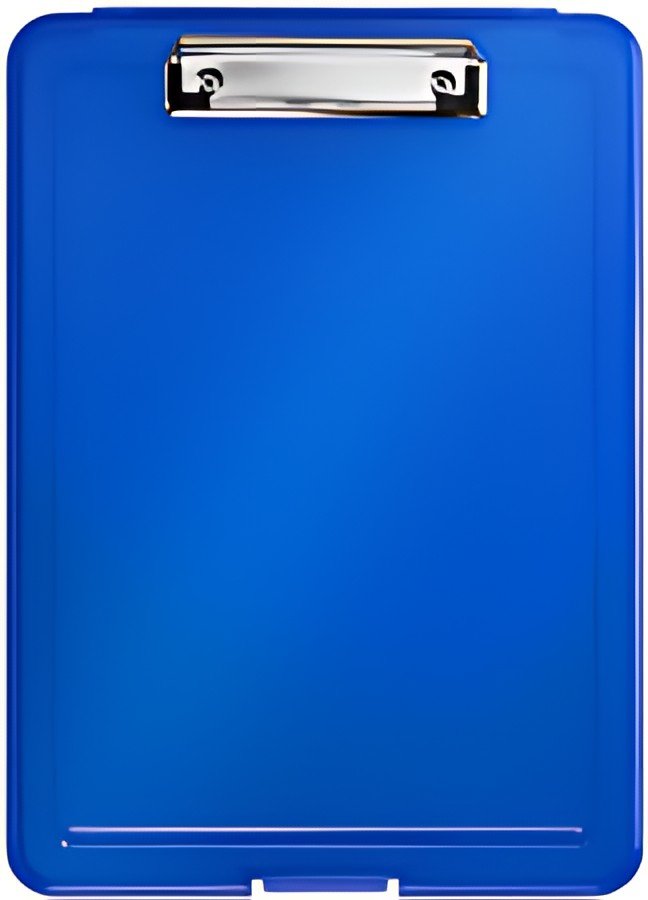 helit Porte-bloc avec compartiment "the clip", A4, bleu