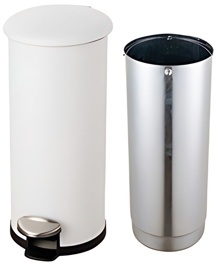 helit Poubelle à pédale "the zinc", 20 litres, argent