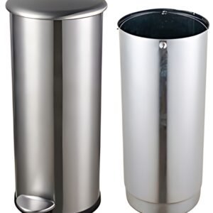 helit Poubelle à pédale "the zinc", 30 litres, argent