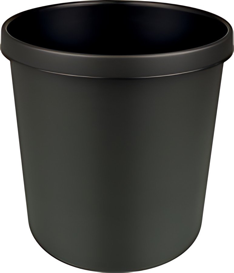 helit Corbeille à papier "the firefighter", 12 L, noir
