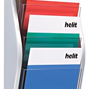helit Porte-brochures mural "the arc", A4 portrait, argent