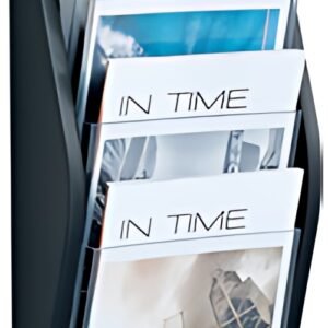 helit Porte-brochures mural "the arc", A4 portrait, noir