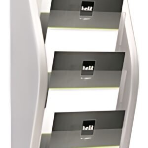 helit Porte-brochures mural "the arc", A5 portrait, argent