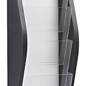 helit Porte-brochures mural "the arc", A5 portrait, noir
