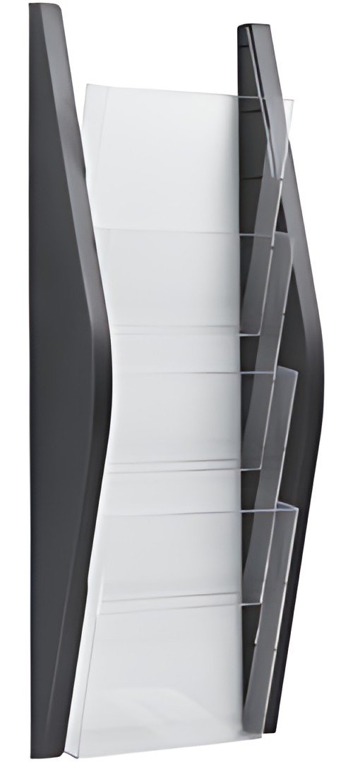 helit Porte-brochures mural "the arc", A5 portrait, noir