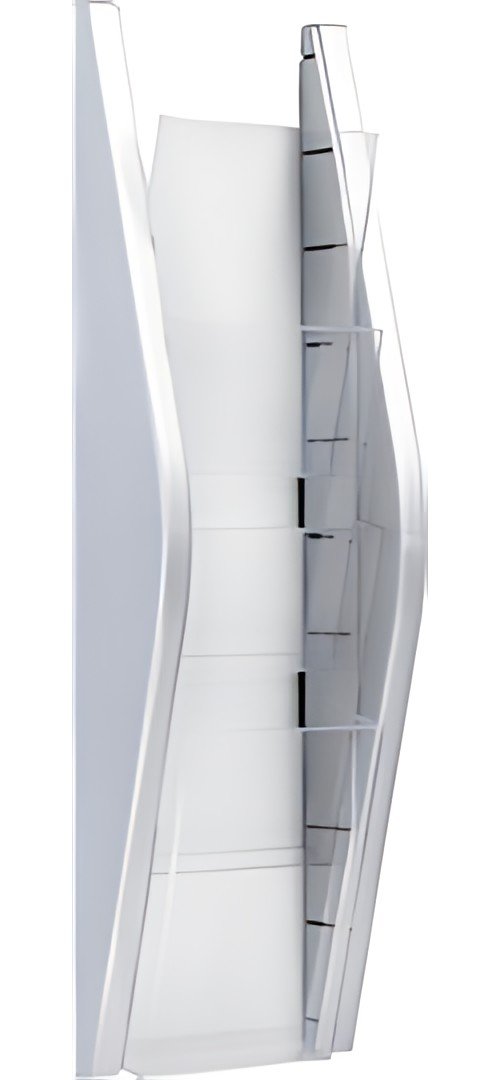 helit Porte-brochures mural "the arc", 1/3 A4, argent