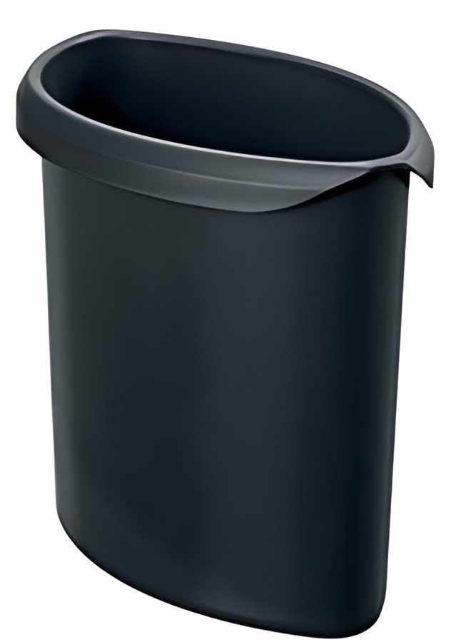 HAN Insert à déchets MOON, PP, 6 litres, sans couvercle,noir