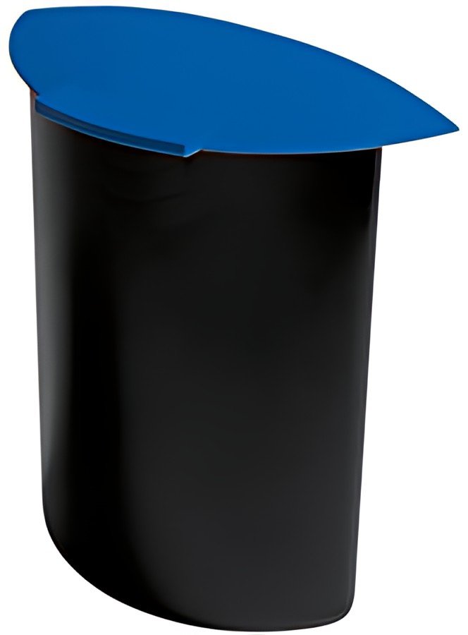 HAN Insert à déchets MOON, PP, 6 litres, avec couvercle bleu