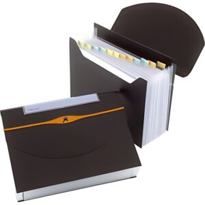 Rexel Porte-documents Optima, A4, 13 compartiments, PP, noir