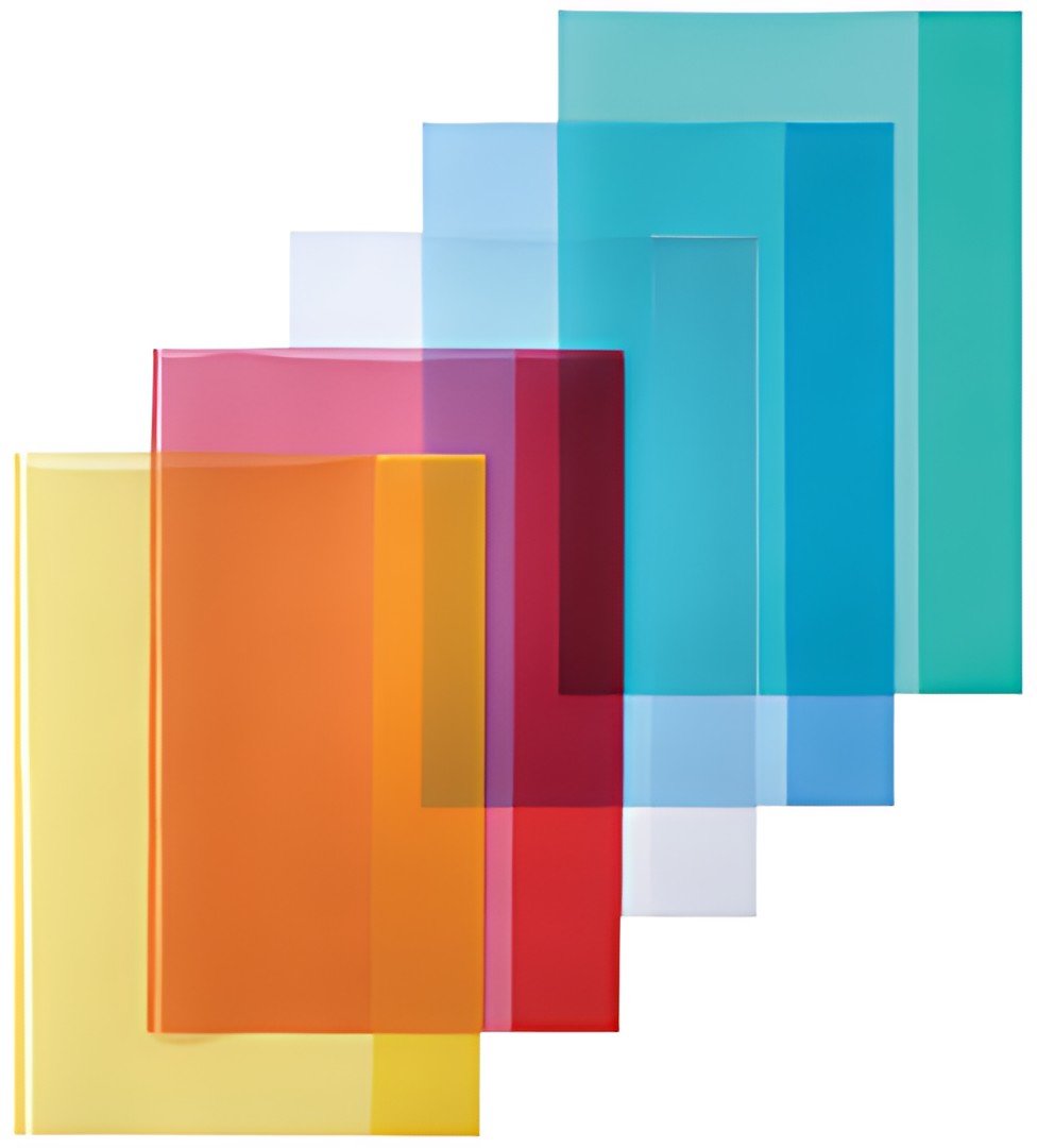 herlitz Protège-cahier format A4, en PP, rouge transparent