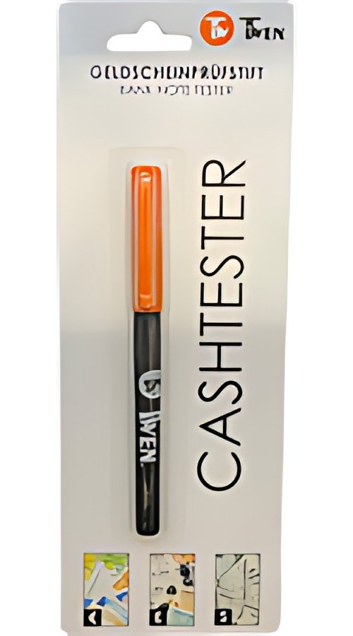 TWEN Stylo détecteur de faux billets, couleur: orange / noir