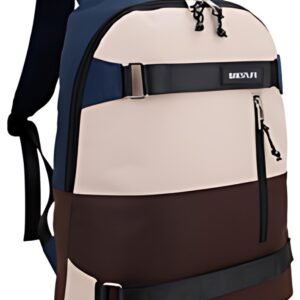 BESTLIFE Urban Sac à dos laptop COL SKATE, bleu/beige/marron