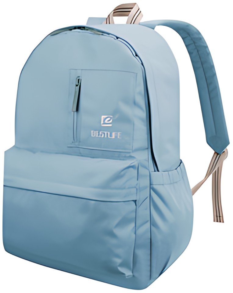 BESTLIFE School Sac à dos pour laptop COL RAINBOW bleu clair