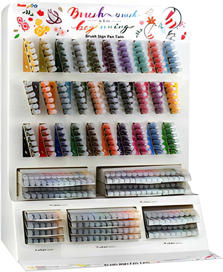 Pentel Feutre pinceau BrushSignPen Twin, en présentoir