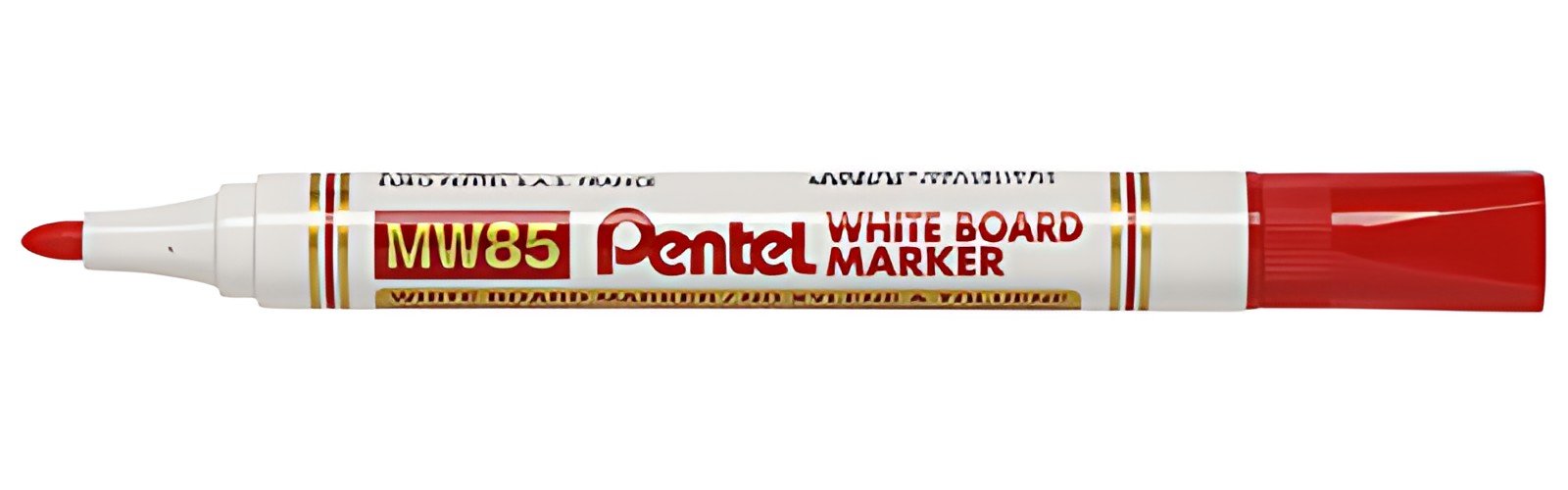 Pentel Marqueur pour tableau blanc MW85, pointe ogive, rouge