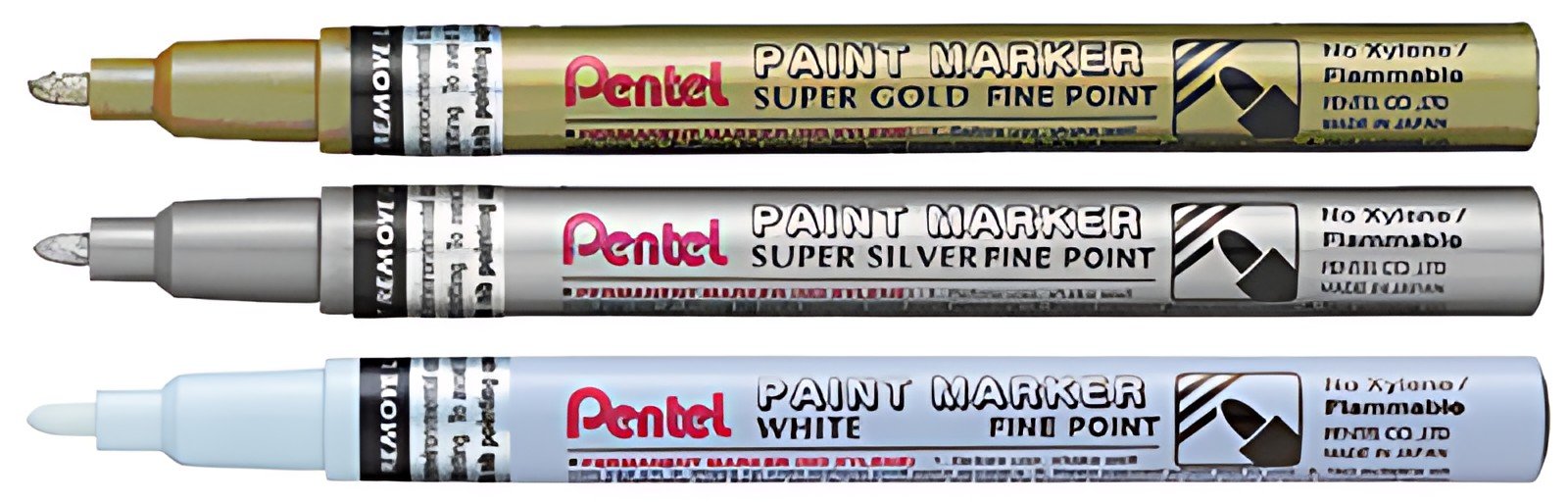 Pentel Marqueur laque PAINT MARKER MMP10, argent