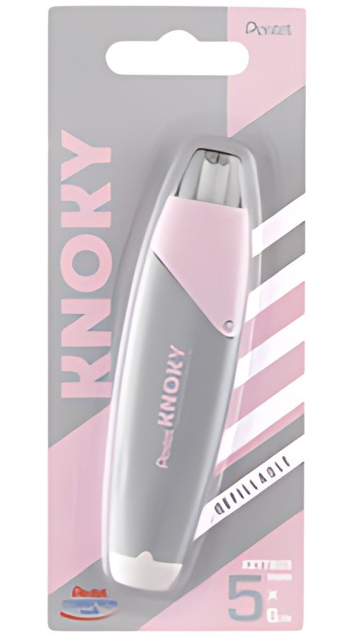 Pentel Ruban correcteur rétractable KNOKY, 5 mm x 6 m, gris