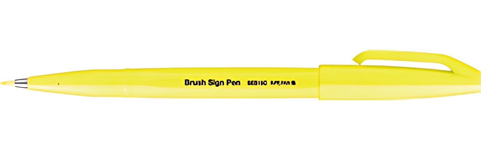 PentelArts Stylo feutre Brush Sign Pen SES15, jaune fluo