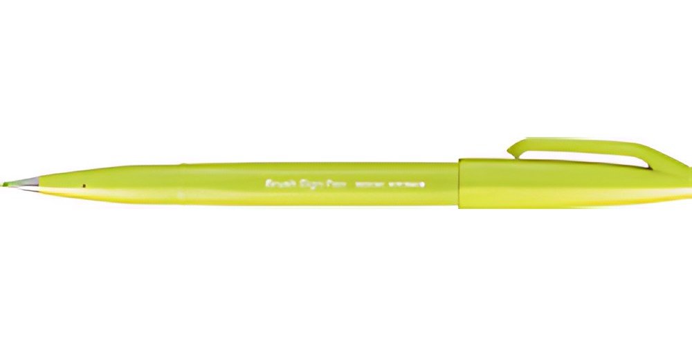 PentelArts Stylo feutre Brush Sign Pen SES15, vert citron