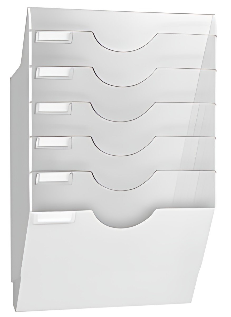 CEP Présentoir mural ReCeption, format A4, 6 cases, blanc